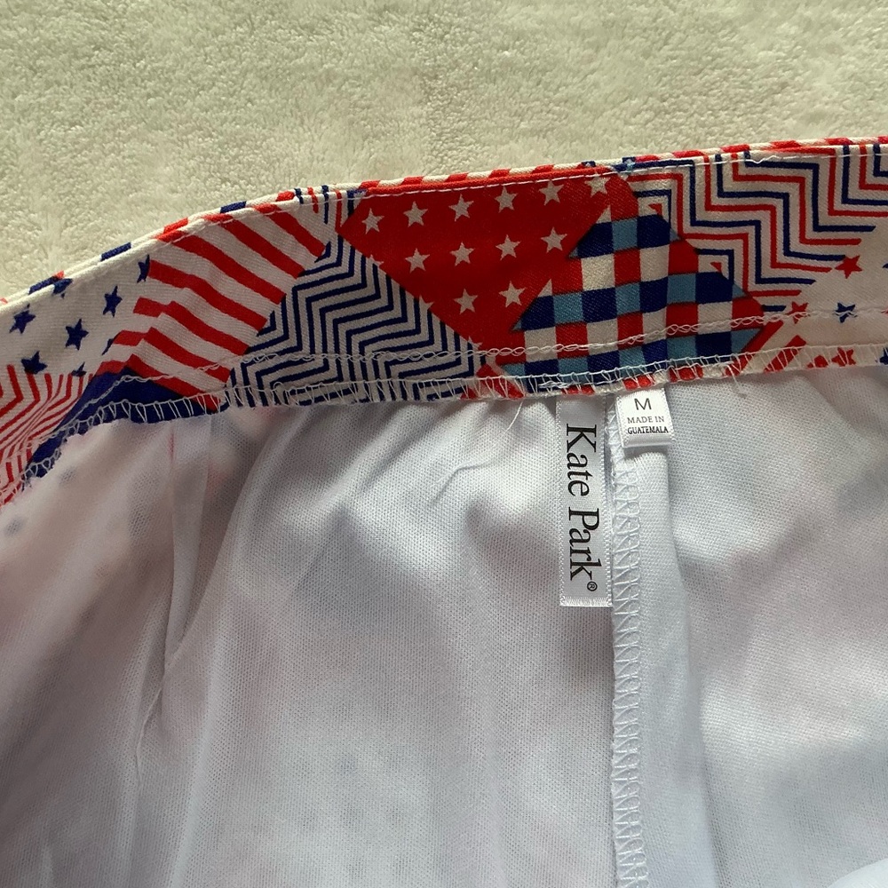 Kate Park Women's Patriotic Athletic Skort Skirt - Picture 9 of 12